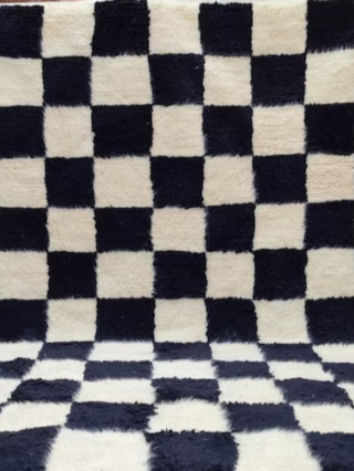 checkered berber rug